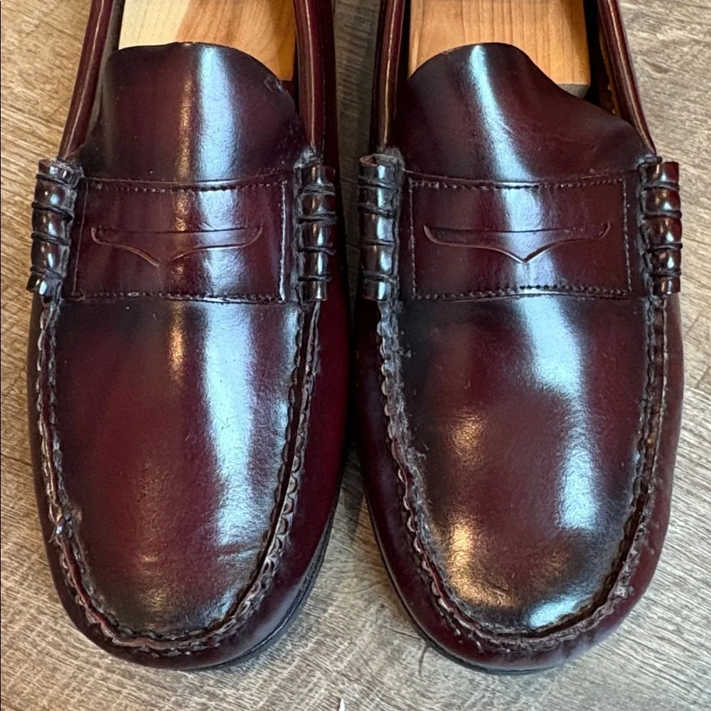 Florsheim Berkley Moc Toe Penny Loafers Men’s 9.5XW EXTRA WIDE Burgundy READ